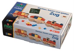 nic set treno in legno giocattolo - locomotiva colorata per bambini