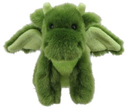 The Puppet Company peluche drago verde mini - giocattolo morbido