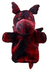The Puppet Company burattino drago rosso - burattino in poliestere riciclato