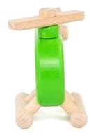 Bajo elicottero - elicottero giocattolo in legno multicolore