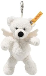 Steiff orsetto peluche portachiavi Lotte angelo custode bianco 12 cm