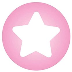 Heimess giocattolo con perline in legno rosa con stella bianca - massaggiagengive per bambini
