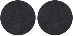 HIT Trading sottobicchiere feltro rotondo 20 cm nero set 2 pezzi