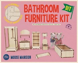 Het Muizenhuis kit mobili bagno - mobili in legno per casa delle bambole