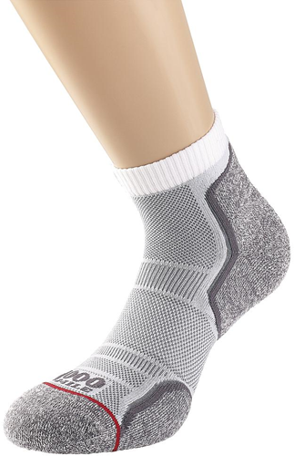 1000 Mile calze da corsa uomo - Run Anklet bianco/grigio - medium