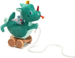 Lilliputiens giocattolo da trainare - Drago Joe figura in legno e peluche