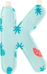 Lilliputiens lettera K decorazione peluche alfabeto blu