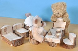 Cosy Set gioco di ruolo rustico dei Tre Orsi in legno