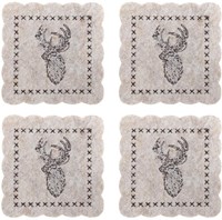Svenska Living sottobicchieri renna feltro set da 4 - 10cm - decorazione