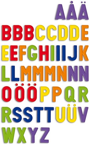 Quercetti lettere magnetiche maiuscole gioco educativo 48 pezzi-2