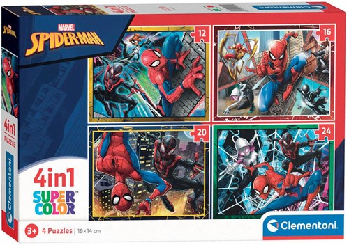 Clementoni Spiderman Puzzel 4 In 1