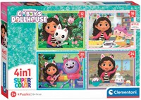 Clementoni puzzle Gabby's Dollhouse 4 in 1 puzzle in cartone per bambini