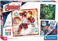 Clementoni - Puzzle - Avengers Puzzle 3x48 Pezzi - Bambini Supereroi