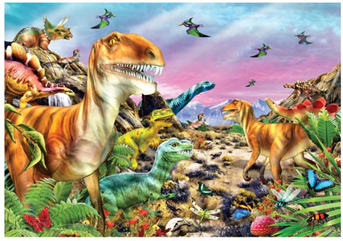 Clementoni puzzle - puzzle per bambini - 104 pezzi - dinosauri - cartone-2