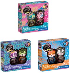 Clementoni smalto per unghie set giocattolo Crazy Chic animali, 2 colori, sicuro