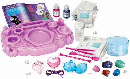 Clementoni giocattolo scientifico Crystal Jewels Lab kit esperimenti bambini-2