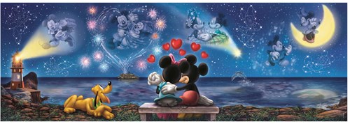 Clementoni puzzle 1000 pezzi panorama Mickey & Minnie compact box-2