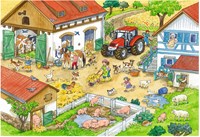 Ravensburger puzzle vita in fattoria - puzzle bambini 2x24 pezzi animali-3