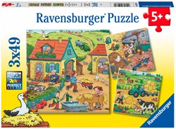 Ravensburger puzzle Fattoria - 3x49 pezzi - puzzle bambini animali