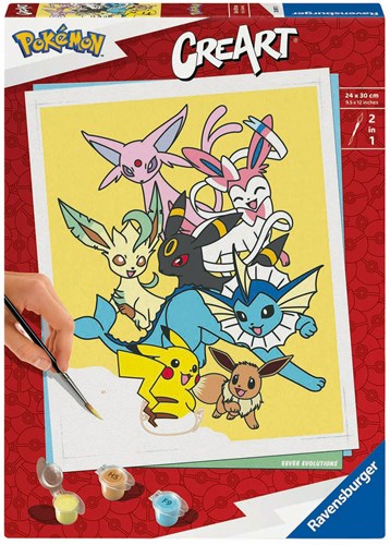 Ravensburger kit dipingere con i numeri - Quadro Pokemon 24x30cm