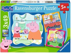 Ravensburger puzzle Peppa Pig - puzzle per bambini 3x49 pezzi