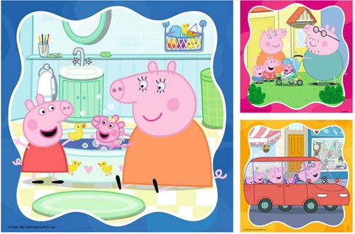 Ravensburger puzzle Peppa Pig - puzzle per bambini 3x49 pezzi-2