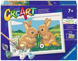 Ravensburger set dipingi con i numeri - amici conigli creativi