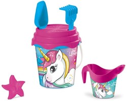 Mondo set secchiello unicorno giochi da spiaggia 6 pezzi plastica
