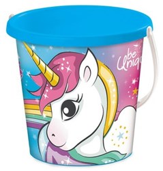 Mondo secchiello unicorno giocattolo da spiaggia plastica 17 cm per bambini