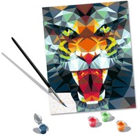 Ravensburger dipingi con i numeri CreArt Tigre Poligonale set artistico-3