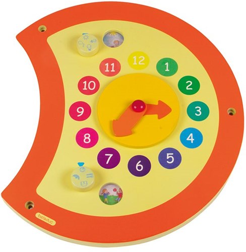Beleduc gioco da parete orologio bruco legno educativo imparare il tempo