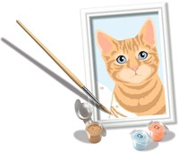 Ravensburger dipingi con i numeri - kit pittura CreArt Gatto Tabby Arancione-3