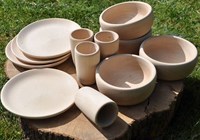 Cosy set da tè in legno naturale 12 pezzi per gioco di ruolo e cucina di fango