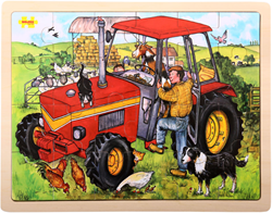 Bigjigs Puzzle in legno del trattore - 24 pezzi