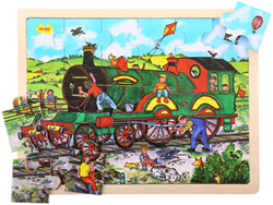 Bigjigs Puzzle in legno Treno - 24 pezzi