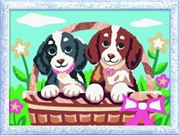 Ravensburger dipingi con i numeri cani nel cestino kit creativo-2
