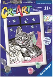 Ravensburger dipingi con i numeri - Set pittura CreArt Gattini Assonnati