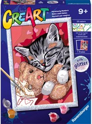 Ravensburger dipingere con i numeri CreArt - kit pittura gattino sereno