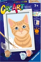 Ravensburger dipingi con i numeri - kit pittura CreArt Gatto Tabby Arancione