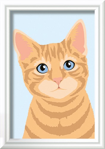 Ravensburger dipingi con i numeri - kit pittura CreArt Gatto Tabby Arancione-2