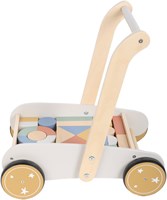 Atan carrello primi passi con blocchi in legno - giocattolo attività per bambini piccoli-2