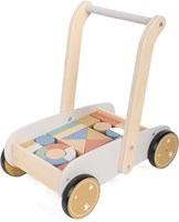 Atan carrello primi passi con blocchi in legno - giocattolo attività per bambini piccoli
