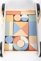 Atan carrello primi passi con blocchi in legno - giocattolo attività per bambini piccoli-3