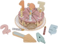 Atan torta di compleanno in legno giocattolo - gioco di ruolo e creatività-2