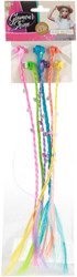 Toi-Toys fermaglio capelli bambina trecce colorate con cuori 6 pezzi