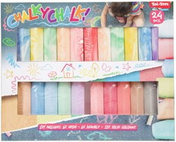 Toi-Toys set gessetti da marciapiede 24 pezzi - gessetti colorati per esterni