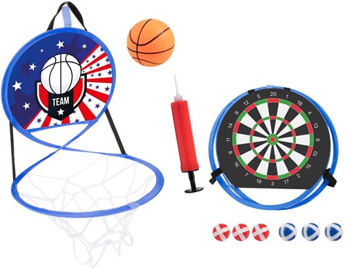 Gioco Darts Basket 2in1 - Giocattolo colorato per bambini-2