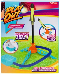 Toi-Toys razzo giocattolo Play Out Razzo a pressione d'aria con 3 razzi
