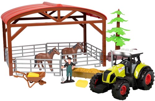 Ackers Ville Paardenstal met Tractor Licht en Geluid Speelset, 14dlg.-2