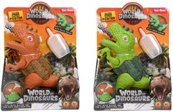 Pistola dinosauro giocattolo con spray, luce e suono - World Of Dinosaurs